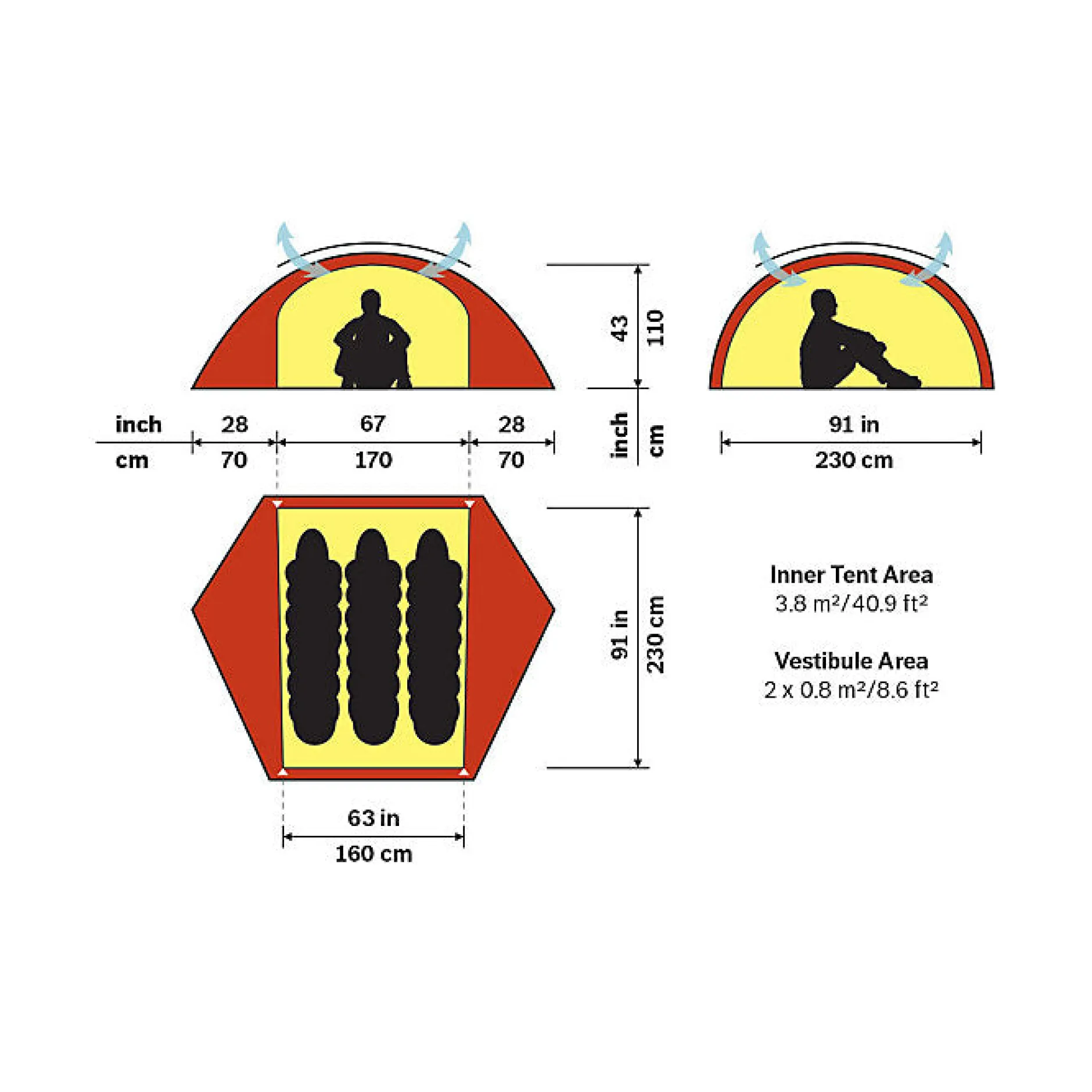 Allak 3 Person Tent